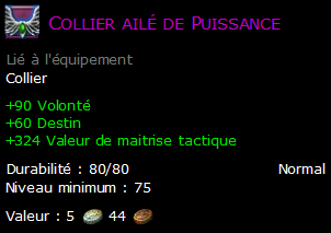 Collier ailé de Puissance