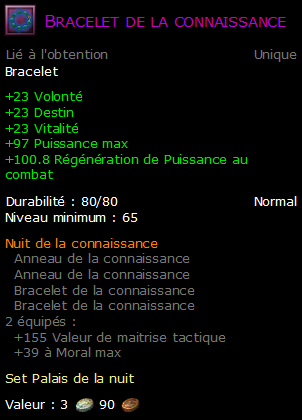 Bracelet de la connaissance