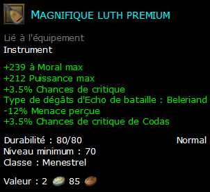 Magnifique luth premium