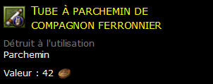 Tube à parchemin de compagnon ferronnier