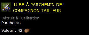 Tube à parchemin de compagnon tailleur