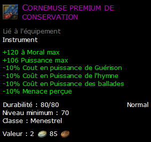 Cornemuse premium de conservation