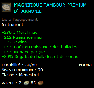 Magnifique tambour premium d'harmonie