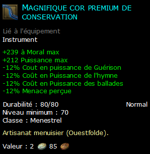 Magnifique cor premium de conservation