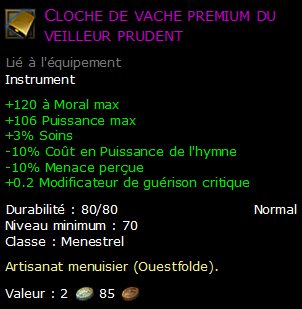 Cloche de vache premium du veilleur prudent