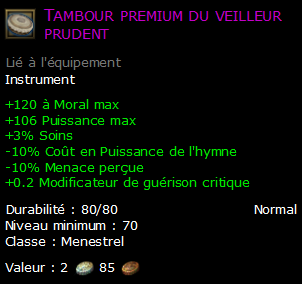 Tambour premium du veilleur prudent