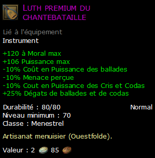 Luth premium du chantebataille