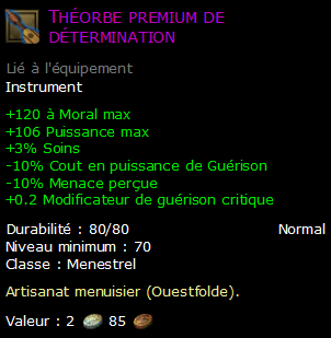 Théorbe premium de détermination