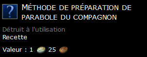 Méthode de préparation de parabole du compagnon