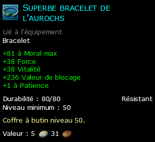 Superbe bracelet de l'aurochs