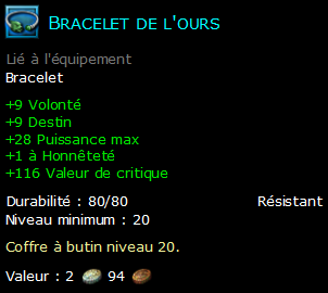 Bracelet de l'ours