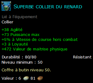 Superbe collier du renard