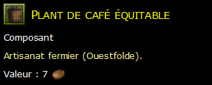 Plant de café équitable