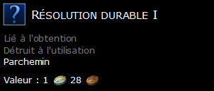 Résolution durable I