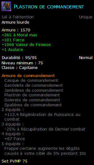 Plastron de commandement