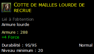 Cotte de mailles lourde de recrue