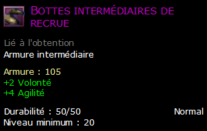 Bottes intermédiaires de recrue