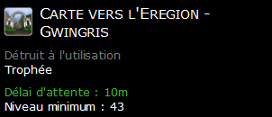 Carte vers l'Eregion - Gwingris