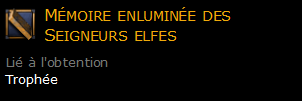 Mémoire enluminée des Seigneurs elfes