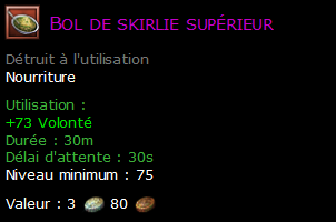 Bol de skirlie supérieur