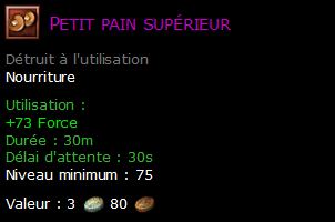 Petit pain supérieur