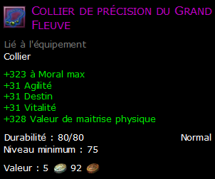 Collier de précision du Grand Fleuve