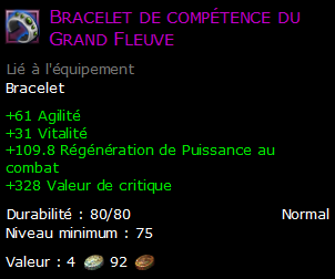 Bracelet de compétence du Grand Fleuve