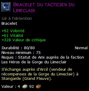 Bracelet du tacticien du Limeclair