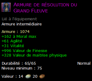 Armure de résolution du Grand Fleuve