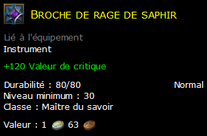 Broche de rage de saphir