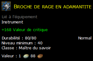 Broche de rage en adamantite