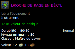 Broche de rage en béryl