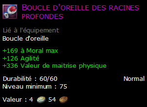 Boucle d'oreille des racines profondes