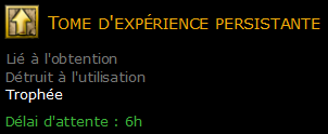 Tome d'expérience persistante