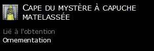 Cape du mystère à capuche matelassée