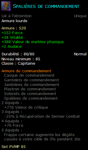 Spalières de commandement