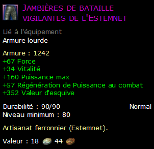Jambières de bataille vigilantes de l'Estemnet