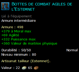 Bottes de combat agiles de l'Estemnet