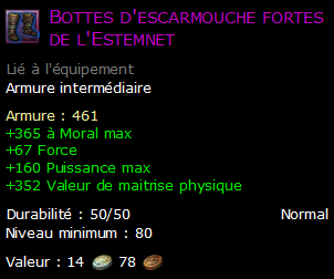 Bottes d'escarmouche fortes de l'Estemnet