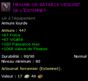 Heaume de bataille vigilant de l'Estemnet