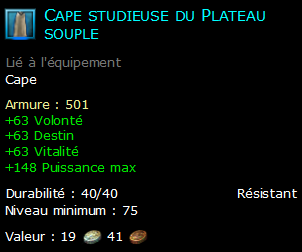 Cape studieuse du Plateau souple