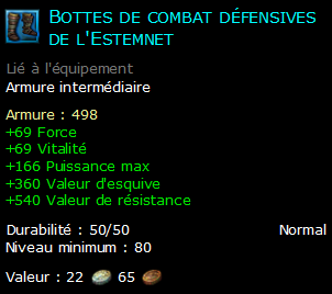 Bottes de combat défensives de l'Estemnet