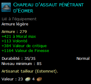 Chapeau d'assaut pénétrant d'Eomer