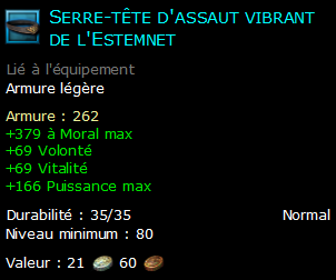 Serre-tête d'assaut vibrant de l'Estemnet