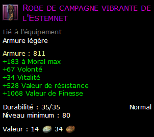 Robe de campagne vibrante de l'Estemnet