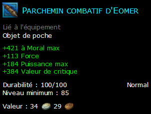 Parchemin combatif d'Eomer