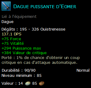 Dague puissante d'Eomer