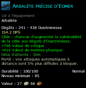 Arbalète précise d'Eomer