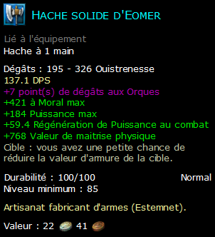 Hache solide d'Eomer