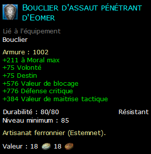 Bouclier d'assaut pénétrant d'Eomer